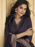 Purple Pure Silk Sharara Suit 192409 Back View